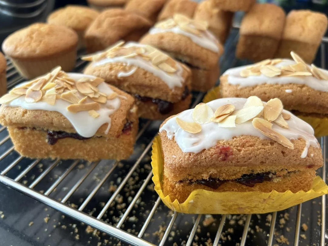 Mini Cherry Bakewell Cakes